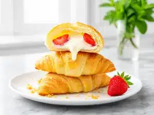 Strawberry Cream Cheese Stuffed Croissants - featured image