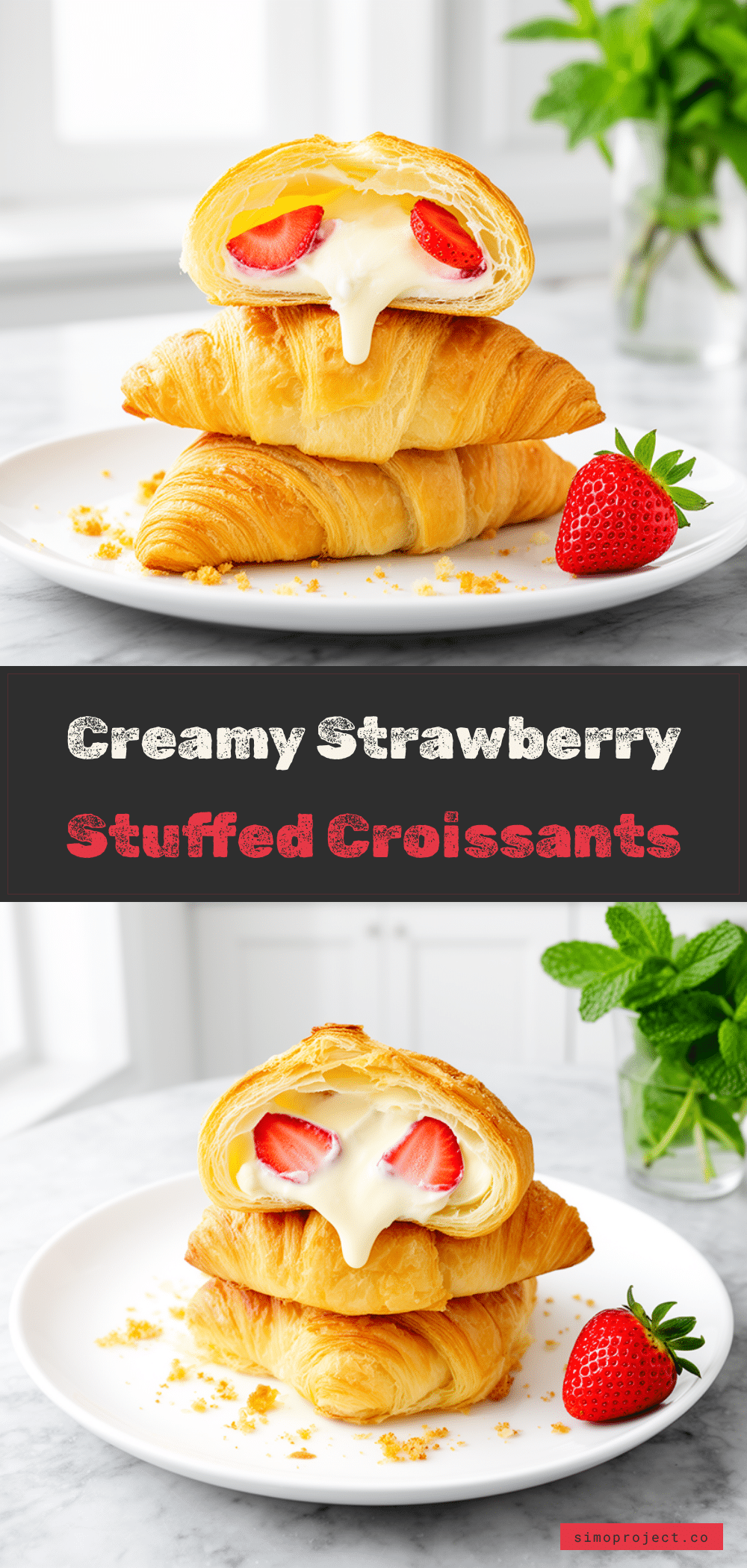 Strawberry Cream Cheese Stuffed Croissants: 5-Step Easy Recipe 5 Strawberry Cream Cheese Stuffed Croissants recipe
