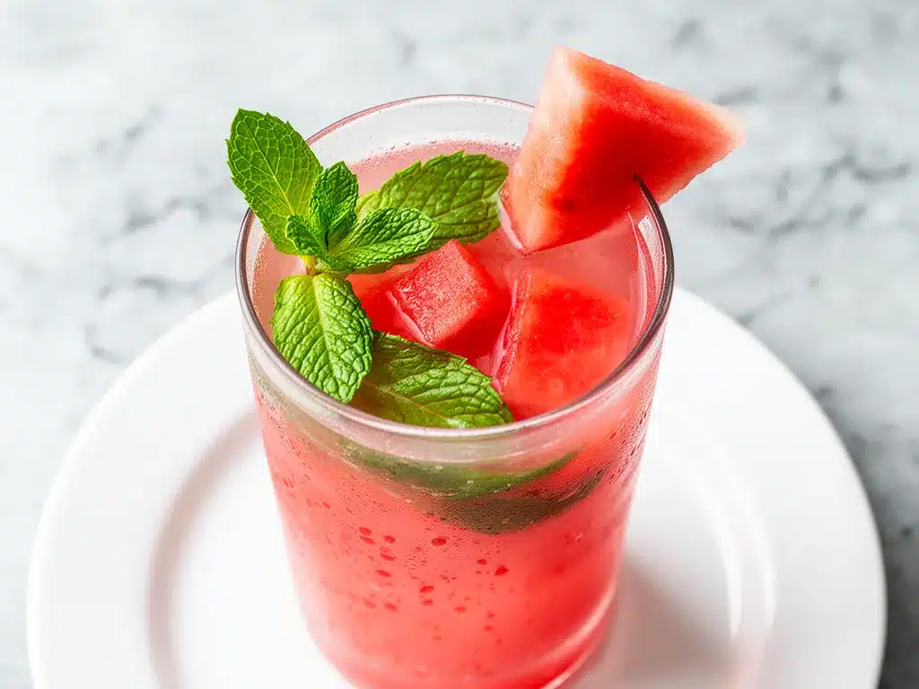 Watermelon Mint Agua Fresca Recipe Easy Refreshing Drink for Hot Days 4 watermelon mint agua fresca preparation steps