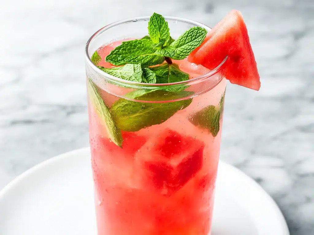 watermelon mint agua fresca - featured image