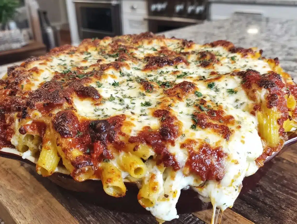 Baked Penne Pasta: Easiest Homemade Cheese Dip 4 baked penne pasta preparation steps