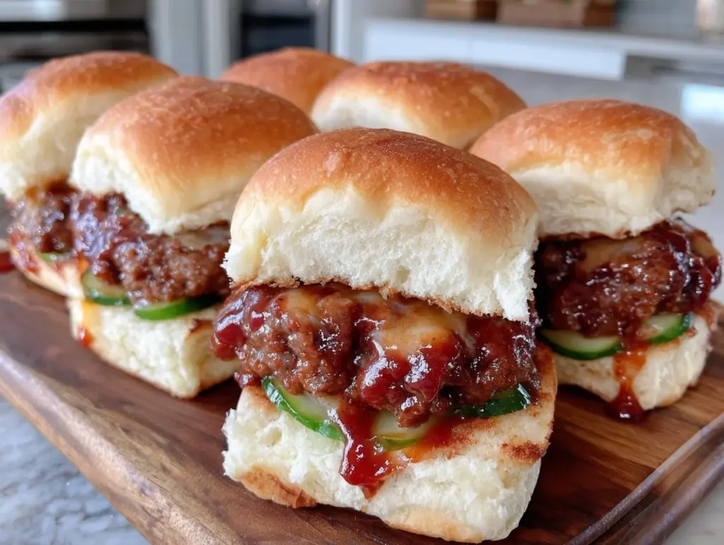 BBQ ground beef sliders - featured image