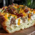 breakfast sausage and egg casserole - featured image