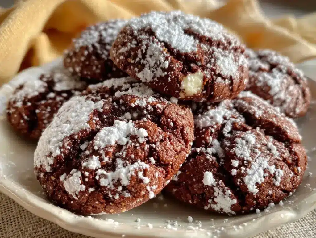 chocolate crinkle cookies - featured image
