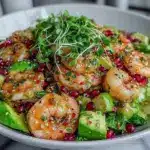 creamy avocado lime shrimp salad - featured image