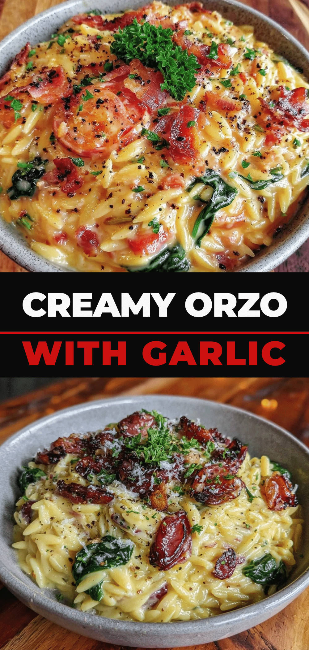 Creamy Orzo Pasta with Roasted Garlic and Spinach: Easy Beginner Recipe 5 creamy orzo pasta with roasted garlic and spinach recipe