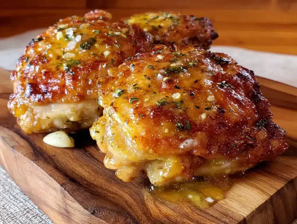 crispy baked chicken thighs - featured image