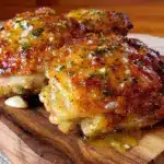 crispy baked chicken thighs - featured image
