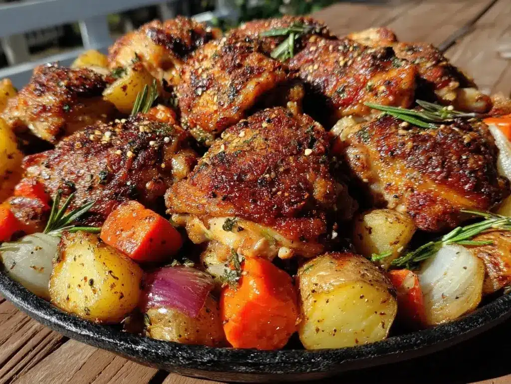 crispy sheet pan chicken - featured image