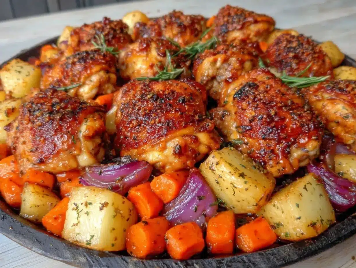 Crispy Sheet Pan Chicken Dinner: 5-Ingredient Beginner Recipe 4 crispy sheet pan chicken preparation steps