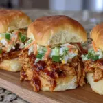 crockpot bbq pulled chicken sliders - featured image
