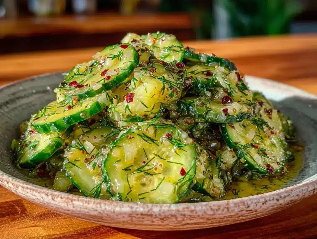 end of summer cucumber salad - featured image