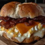 fluffy egg and cheese breakfast sandwich - featured image