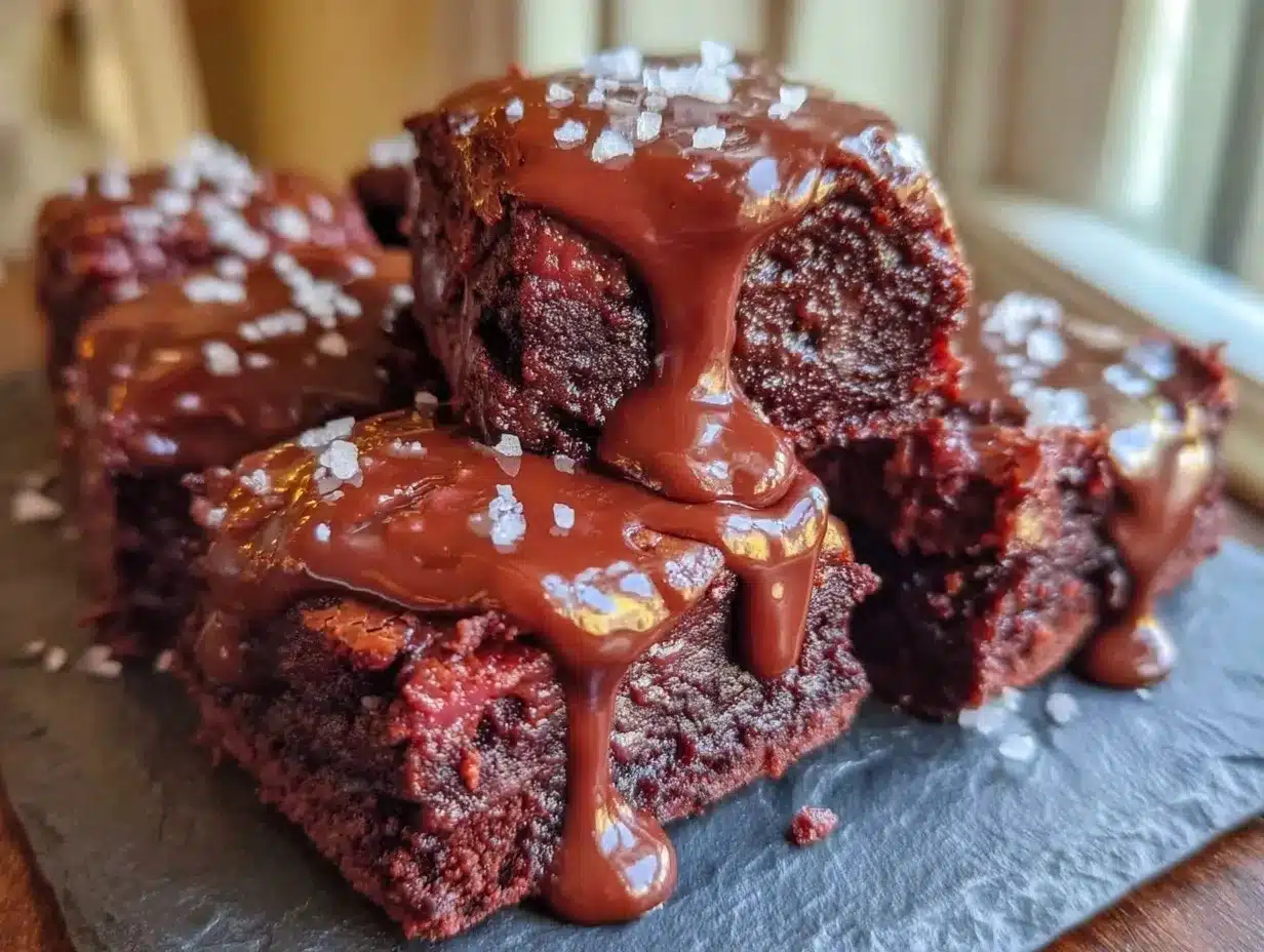 Fudgy Brownie Bars: Best Easy Melted Chocolate Ganache Recipe 4 fudgy brownie bars preparation steps