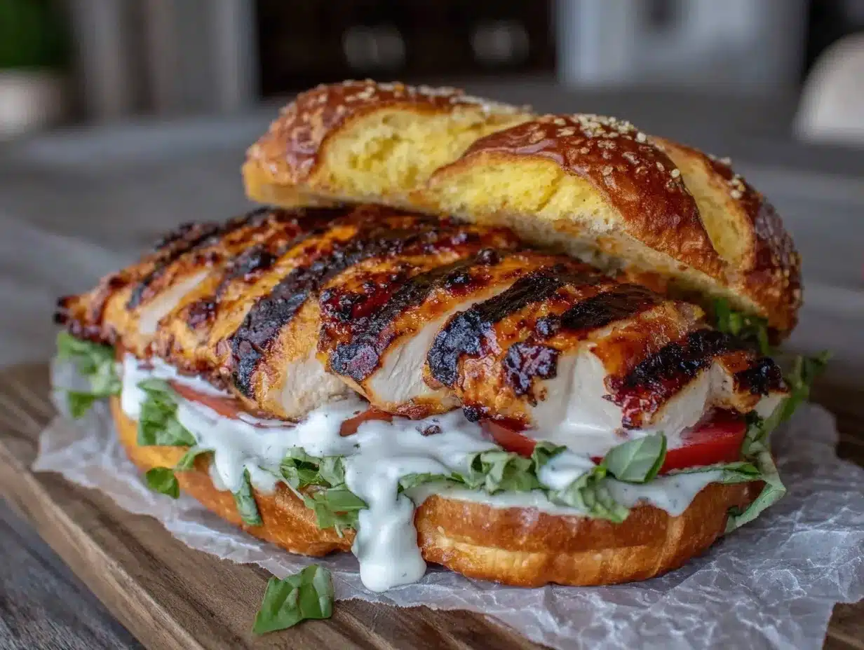 Grilled Chicken Sandwich: Easy, Foolproof Garlic Aioli 4 grilled chicken sandwich preparation steps