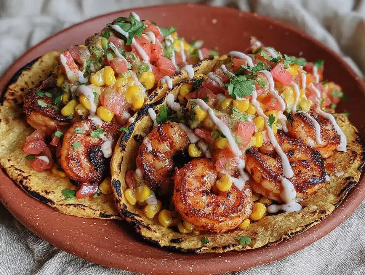 Grilled Shrimp Tacos: Best Easy Charred Corn Salsa 4 Grilled Shrimp Tacos preparation steps