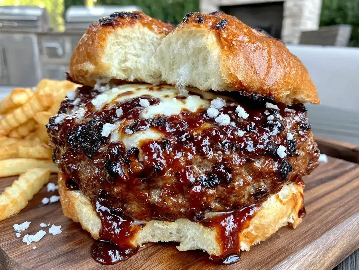 Labor Day Blackstone Grill Burgers with Smoky BBQ Sauce 4 labor day blackstone grill burgers preparation steps
