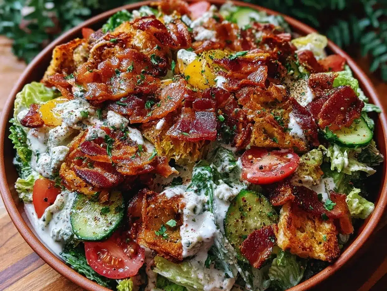 Best Labor Day Picnic Salad with Crispy Bacon & Blue Cheese 4 labor day picnic salad preparation steps