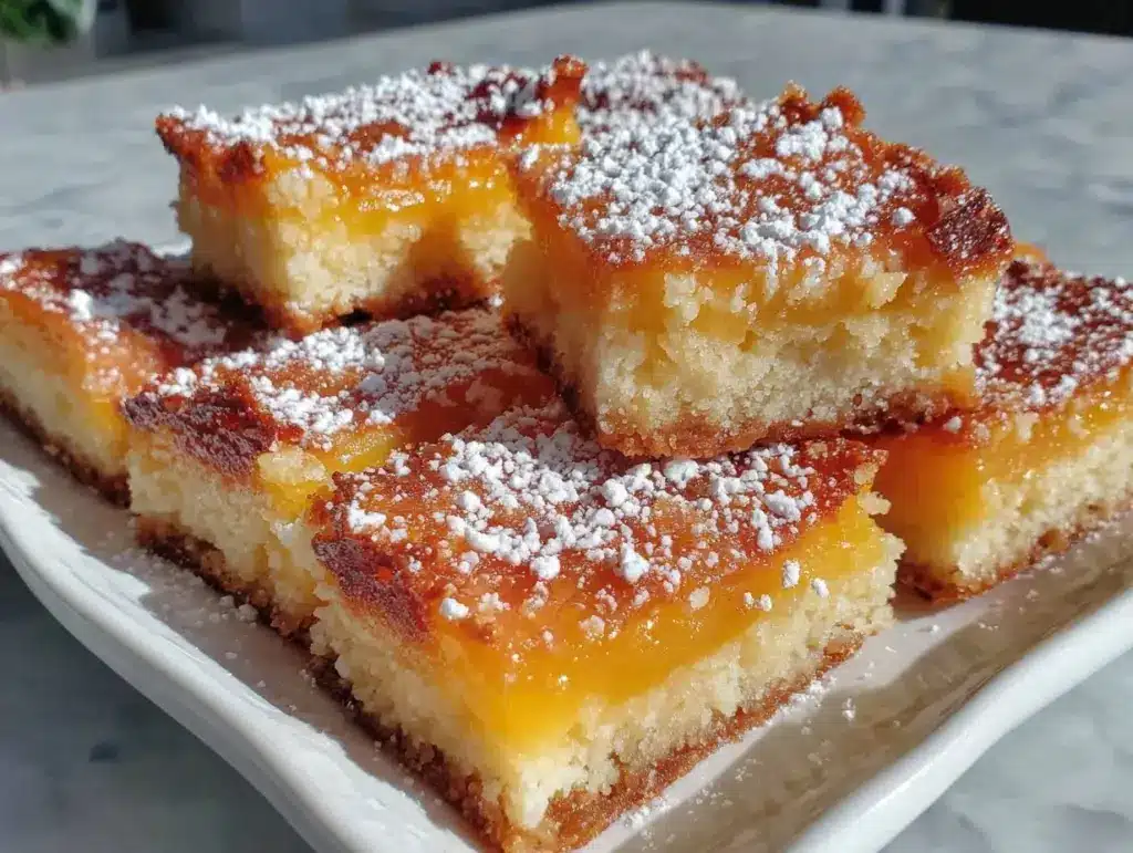 lemon bars with buttery shortbread crust - featured image