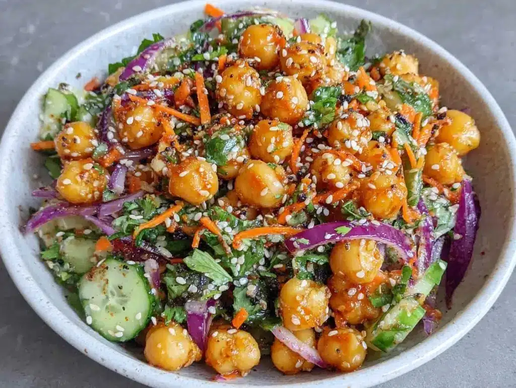 Mediterranean chickpea salad - featured image