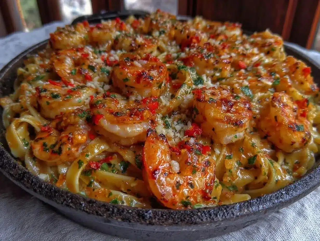 One-Pot Shrimp Pasta: The Easiest Garlic Wine Recipe 4 One-Pot Shrimp Pasta preparation steps