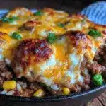 sheet pan ground beef and rice skillet - featured image