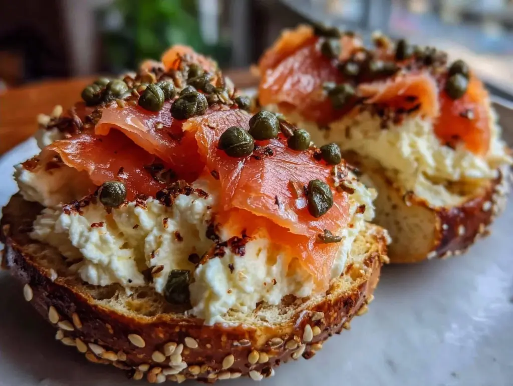 smoked salmon bagel - featured image