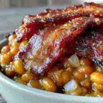 smoky bacon baked beans - featured image