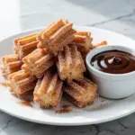 air fryer cinnamon sugar churro bites - featured image