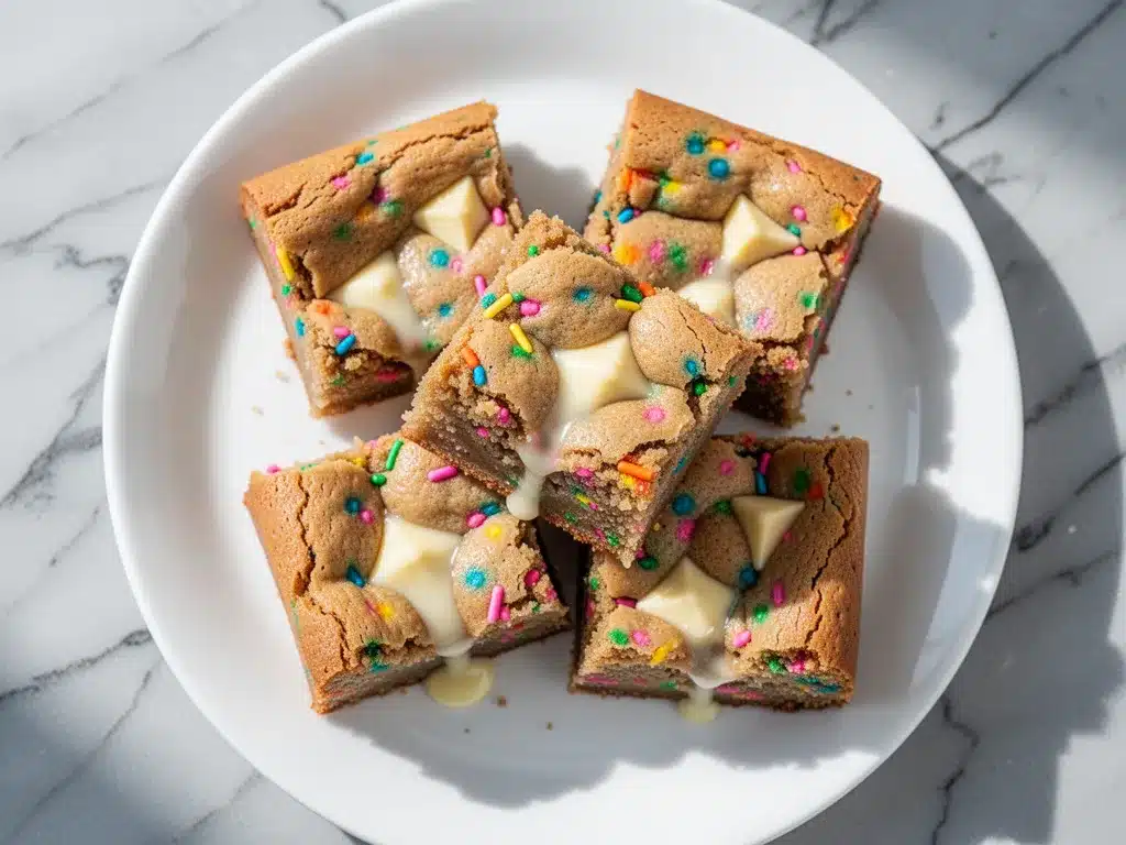Birthday Cake Funfetti Blondies: Easy Homemade White Chocolate 4 Birthday Cake Funfetti Blondies preparation steps