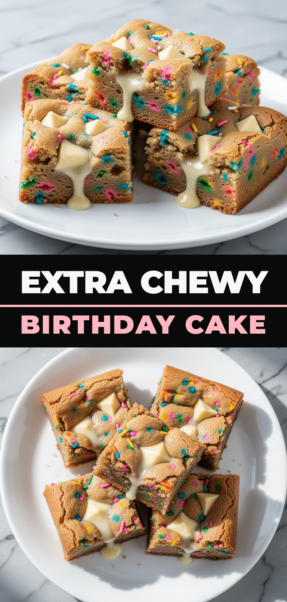 Birthday Cake Funfetti Blondies: Easy Homemade White Chocolate 5 Birthday Cake Funfetti Blondies recipe