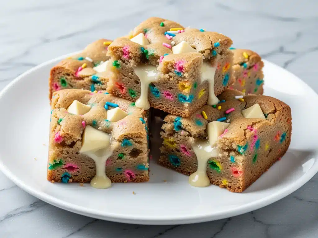 Birthday Cake Funfetti Blondies - featured image