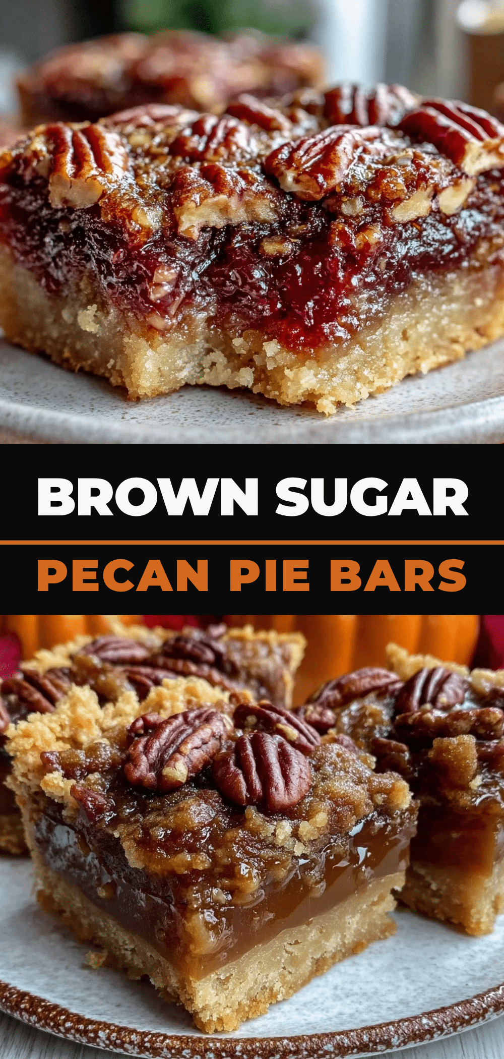 Brown Sugar Bourbon Pecan Pie Bars: 6 Easy Holiday Treats 5 Brown Sugar Bourbon Pecan Pie Bars recipe