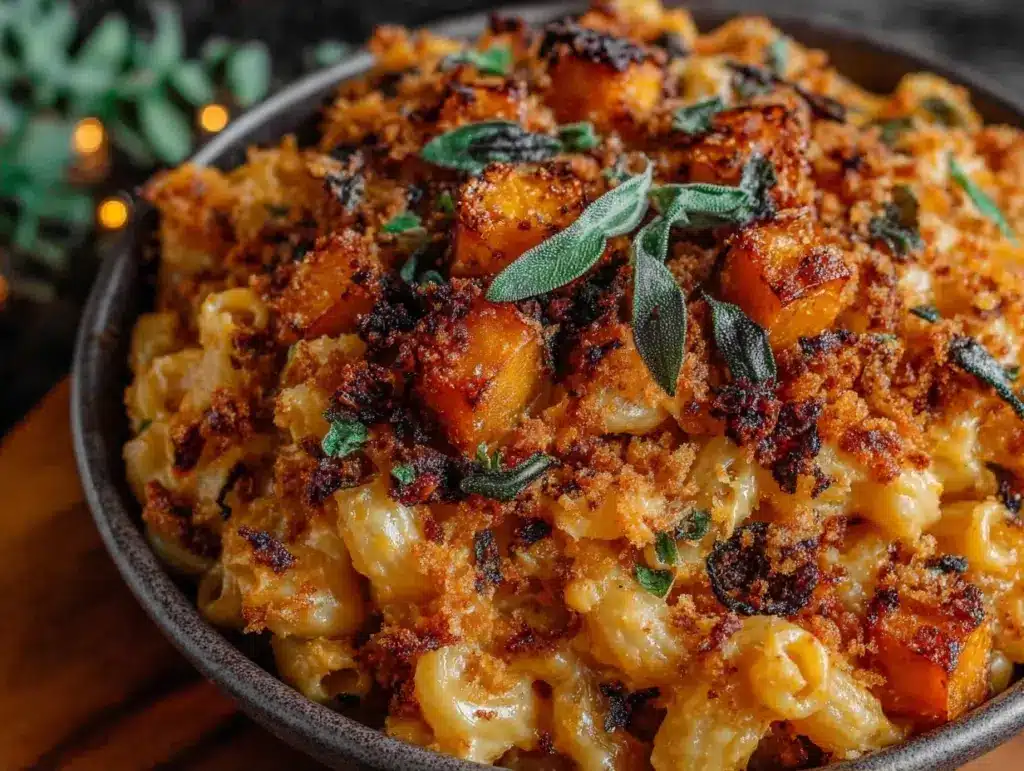 butternut squash mac and cheese for one - featured image