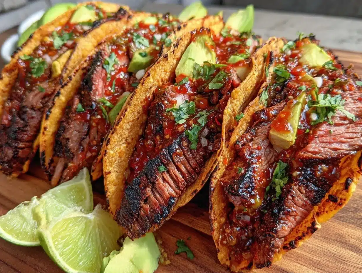 Carne Asada Tacos: Perfect Holiday Salsa Verde 4 carne asada tacos preparation steps