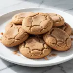 chewy brown sugar snickerdoodle cookies - featured image