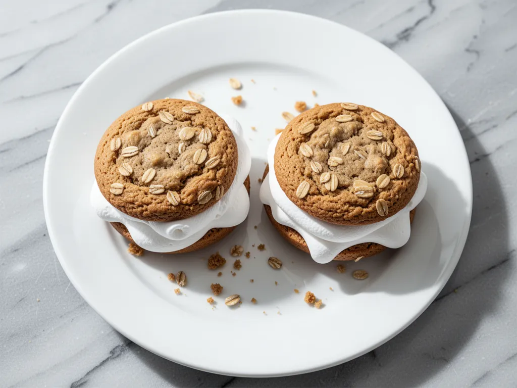Chewy Oatmeal Cream Pies: Easy Marshmallow Filling 4 chewy oatmeal cream pies preparation steps