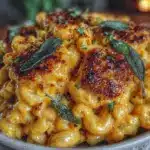 creamy pumpkin alfredo pasta - featured image