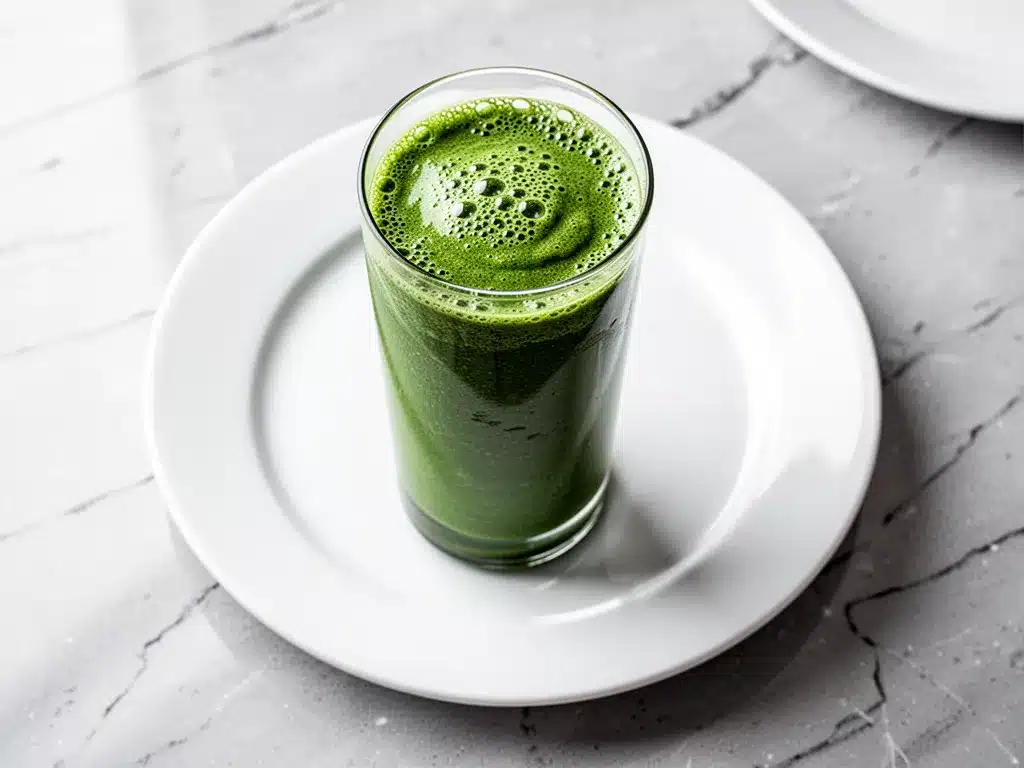 Creamy Tropical Pineapple Coconut Green Smoothie for Healthy Breakfasts 4 creamy tropical pineapple coconut green smoothie preparation steps