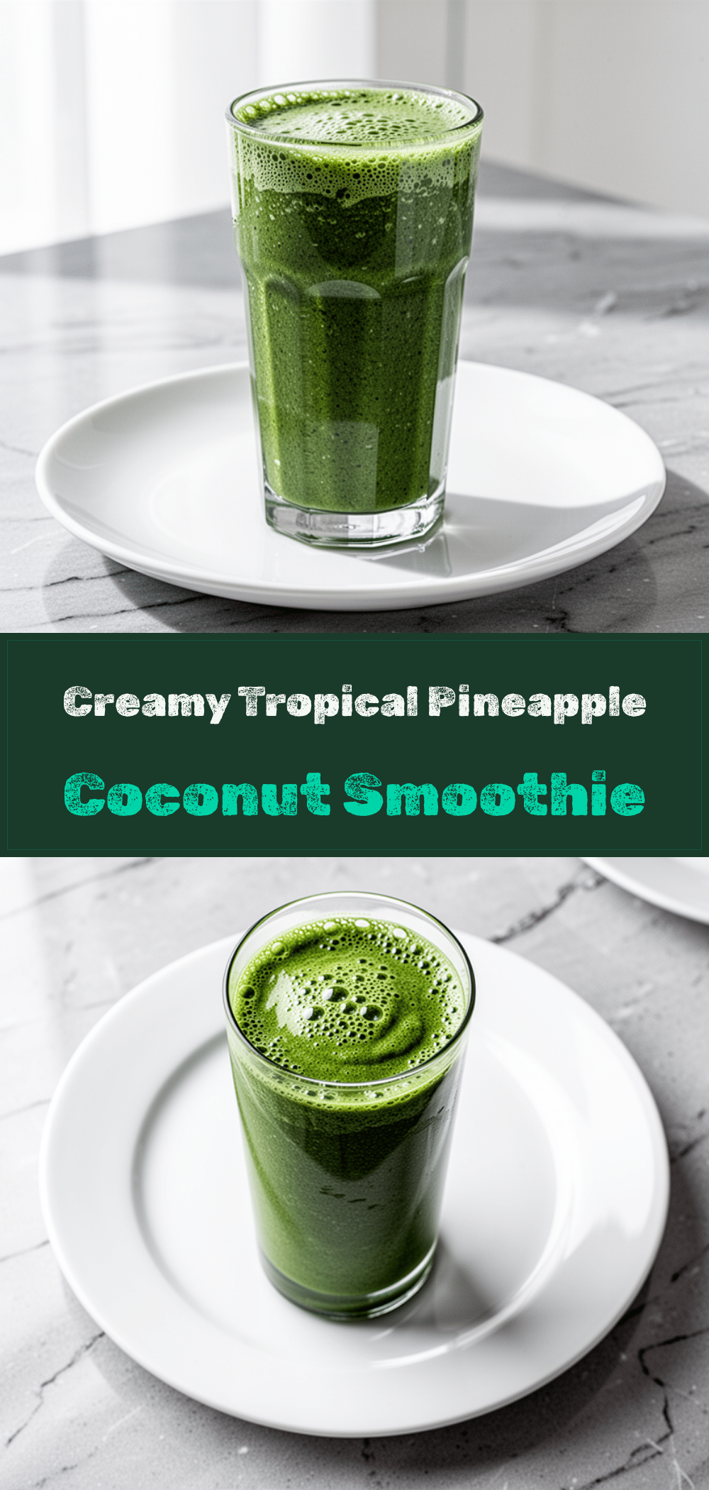 Creamy Tropical Pineapple Coconut Green Smoothie for Healthy Breakfasts 5 creamy tropical pineapple coconut green smoothie recipe