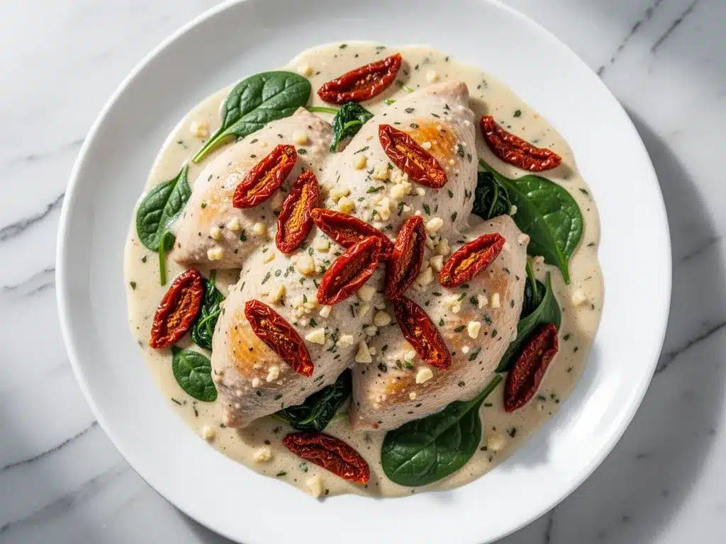 Crockpot Creamy Tuscan Chicken: Easy 30-Minute Dinner 4 Crockpot Creamy Tuscan Chicken preparation steps