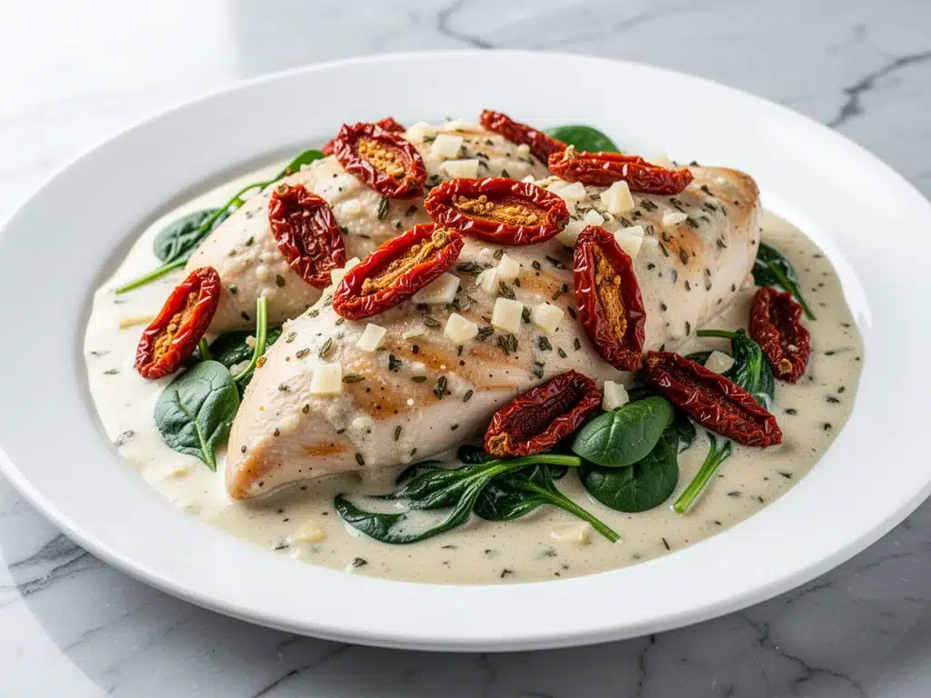 Crockpot Creamy Tuscan Chicken - featured image