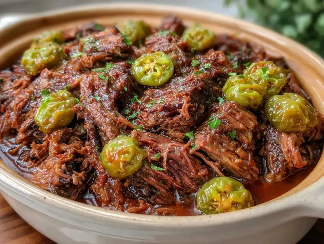 Crockpot Mississippi Pot Roast: 1 Pot, 4 Meals 4 Crockpot Mississippi Pot Roast preparation steps