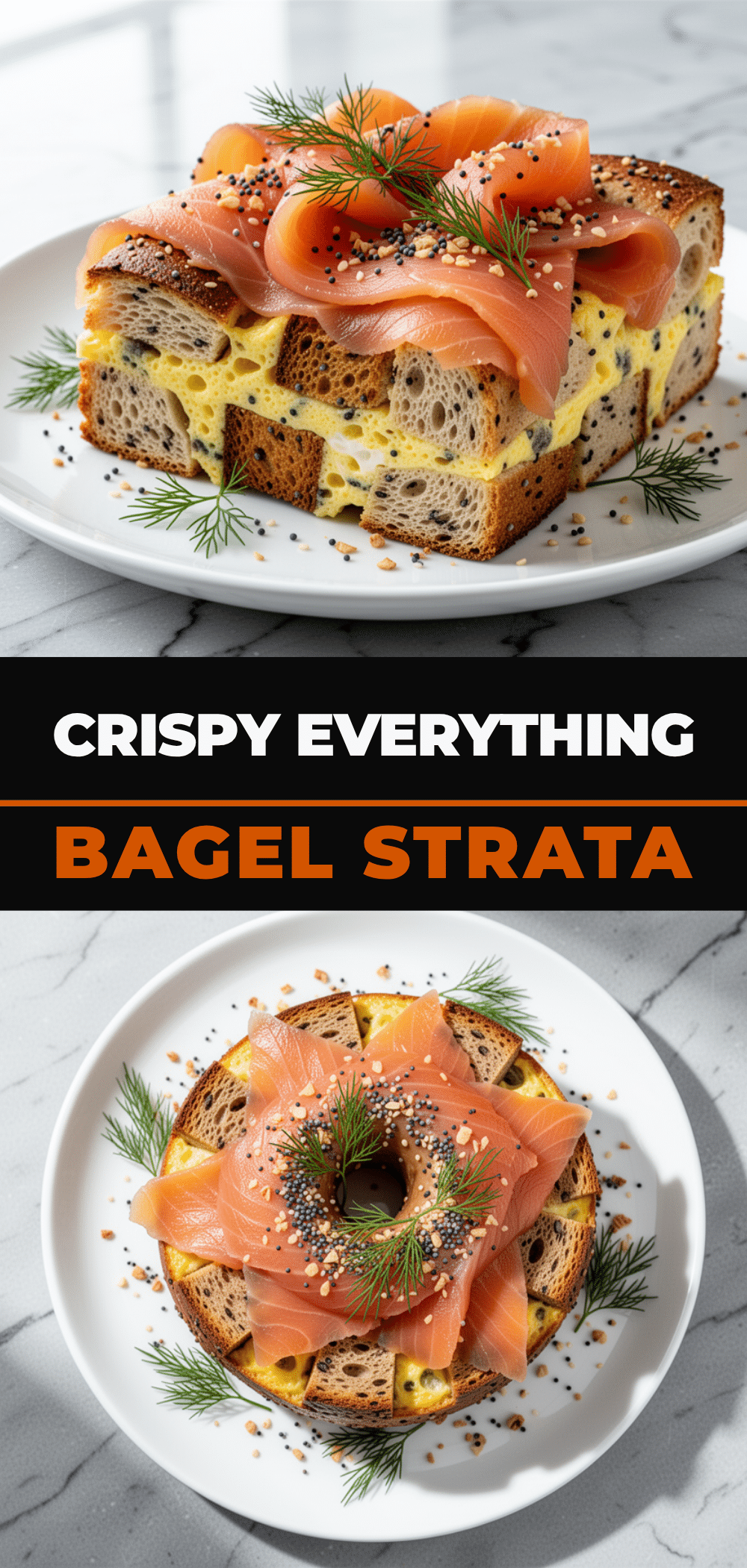 Everything Bagel Strata with Smoked Salmon: Best Easy Holiday Breakfast 5 Everything Bagel Strata with Smoked Salmon recipe