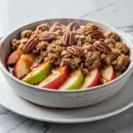 fall caramel apple crisp - featured image