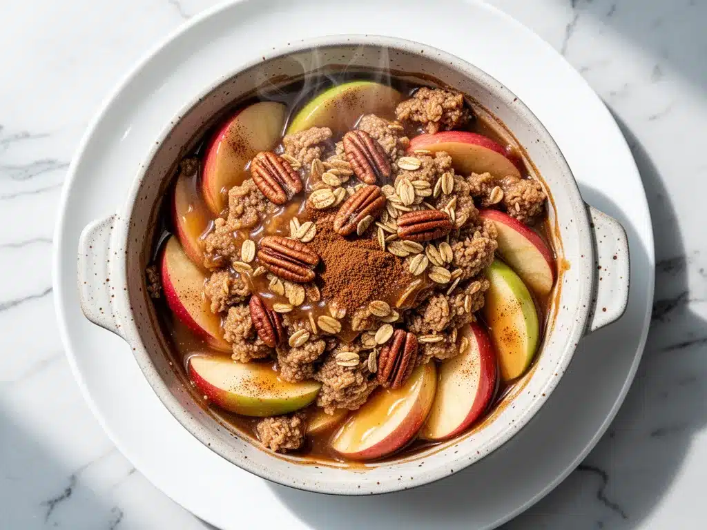 Fall Caramel Apple Crisp: 7 Easy Autumn Dessert Recipe 4 fall caramel apple crisp preparation steps