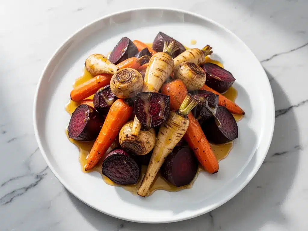 Fall Maple Dijon Roasted Root Vegetables: 5-Step Dinner 4 Fall Maple Dijon Roasted Root Vegetables preparation steps