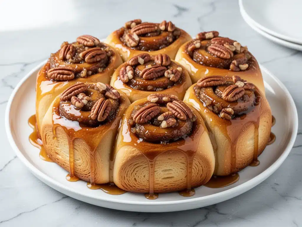 fall maple pecan sticky buns - featured image