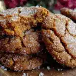 fall molasses ginger cookies - featured image