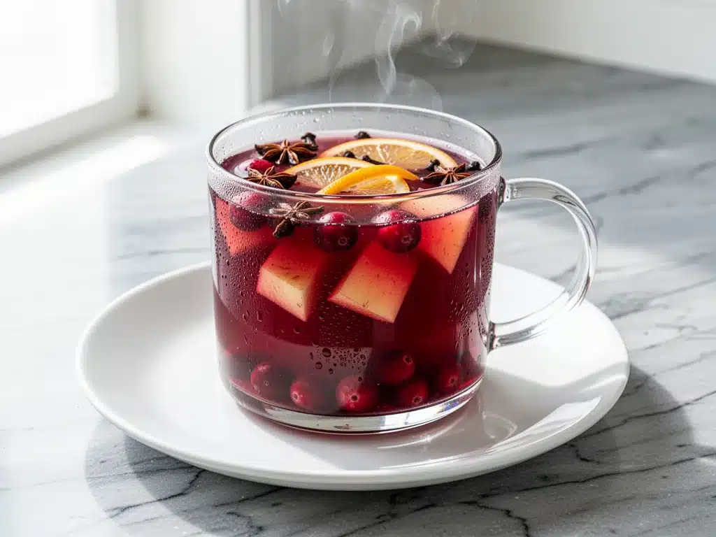 fall slow cooker mulled cranberry apple cider - featured image